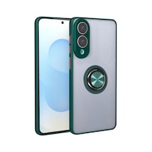 Newface - 685 - Samsung Galaxy Uyumlu S25 Edge Kılıf Montreal Yüzüklü Silikon Kapak - Novapazr - - Yeşil