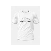 North Whiskers "take Me To The Mountains" Dağ Baskılı %100 Pamuklu Lacivert Doğa Tişörtü Beyaz - 875667963 Beyaz - 875667963 Beyaz