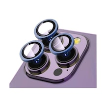 Nettech Apple Uyumlu iPhone 15 Pro Safir Lens Kamera Cam Koruyucu - Mavi