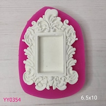 Yy0354 Kenarları Oymalı İçi Dikdörtgen Çerçeve Silikon Kalıp