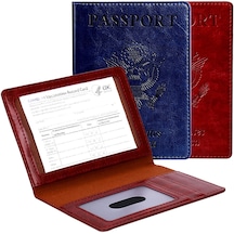 Toovren Deri Pasaportluk 2 Adet Mavi/kırmızı 062320