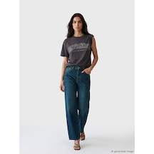 Lcw Jeans İndigo Baggy Fit Kadın Jean Pantolon