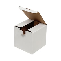 Beyaz Kilitli Kargo Kutusu / Ebat: 14x14x14 cm (100 adet)