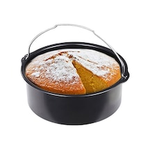 Qingmipy Hava Fritözü Aksesuar Seti - 7 İnç Fritöz Sepeti Ve Pizza Taşı, Çeşitli Yemekler İçin Dayanıklı, Anti Yapışkan Malzeme