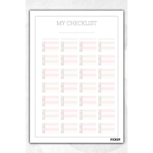 Checklist - Kontrol Listesi - A4 - Rutin Görev Takip Listesi - Günlük Haftalık Planlayıcı -planner Diğer