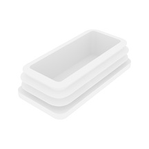 Cateksss 50x100 Mm Profil İçin Kademeli İçe Geçme Profil Tapası, Profil Kapak, Profil Tapa Beyaz - 12 Li Paket