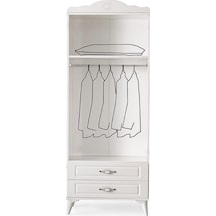 Sahra 2 Kapılı 2 Çekmeceli Gardrop Elbise Dolabı 80x48x210cm 001