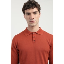 Dufy Erkek Regular Fit Polo Yaka Kiremit Triko-19503