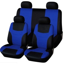 Sones Evrensel Araba Koltuğu Kapağı Kişilik Dikiş Otomotiv Sandalyeler Koruyucu Kol Kumaş Otomobil Koltukları Kapakları Mavi
