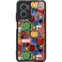 Xiaomi Redmi Note 11e Marvel Face Tasarımlı Glossy Telefon Kılıfı Siyah
