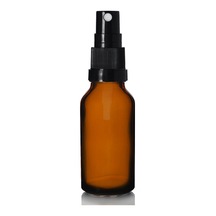 20ml Kahverengi Cam, Siyah Sprey Başlıklı Şişe, 24 Adet, Cam Şişe, Sprey Şişesi, Ecza Şişesi, Dropper Şişe, Medikal Şişe
