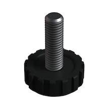 Cateksss M8 Ayar Vidası, Tırtıllı Vida, Bingo Ayak, Pingo Ayak Çap: 27 Mm Vida Uzunluğu 25 Mm Siyah - 45 Li Paket