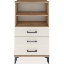 Arges Komodin 2 Raflı 3 Çekmeceli 60x30x106 Çam-aytaşı Atlas Çam