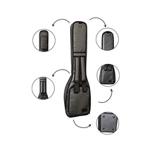 Bağlama Çantası 1900 Denye Gri Su Geçirmez Pedli Soft Case Uzun Sap Saz Kılıfı