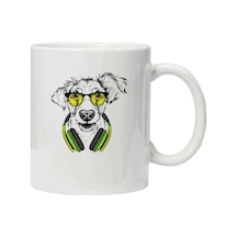 Kupa Bardak Gözlük ve Kulaklık Köpek