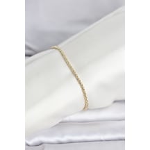 Cm 14k Gold Renk Burgulu Zincir Model Kadın Bileklik Altın Cm 14k Gold Renk Burgulu Zincir Model Kadın Bileklik Altın