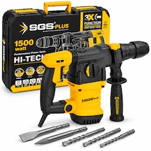 Sgs Plus Hı-tech 1500w 6 Joule Profesyonel Kırıcı Delici Hilti 3 Fonksiyonlu, Sds Plus, 5 Uçlu, Taşıma Çantalı