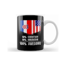 50% Cuban 50% American 100% Awesome Immigrant Kupa Bardak Porselen Karışık
