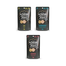 Schesir After Dark 3 Çeşit Karma Pouch Mousse Kedi Yaş Mama 80 Gr. X 3 Adet