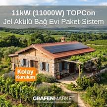 11 Kw 11000w Topcon Bağ Evi Hazır Solar Sistem - Jel Akülü Kolay Kurulum