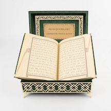 Raşel Kutulu Pleksi Desen Kuran-ı Kerim Orta Boy, Yeşil