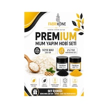 Premium Mum Yapım Hobi Seti - Soya Wax 250 Gr - 2'li Toz Mum Boyası Seti - Siyah, Sarı Bkfabsw2502ssr Karışık