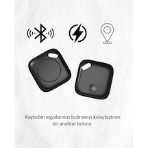 Mey İthalat Bluetooth Destekli Akıllı Takip Cihazı Mobil Uygulama Kontrollü Kaybolan Eşyalar İçin Konum Bulma Teknolojisi