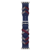 Watch 7 41mm Uyumlu Clo- Krd-97 Sarmal Örgü Tasarımlı Kordon-lacivert