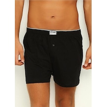 5'Li Penye Siyah Pamuk Erkek Boxer 43 001