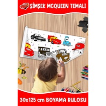 Melolisa Şimşek Mcqueen Temalı Boyama Rulosu 30x125 Cm