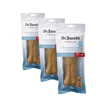 Dr.sacchi Premium Sığır Etli Doğal Sığır Derisi Press Kemik Tahılsız Köpek Ödülü 8.5170-180 Gr 1'li 3 Pake