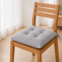 Bağcıklı Sandalye Minderi 40 40 4 Cm Gri İç Mekân Renk: Haki, Kullanım: İç Mekân Diğer