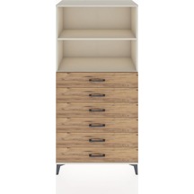Hyperion Dolap 2 Raflı 6 Çekmeceli 88x44x182 Aytaşı-çam Aytaşı