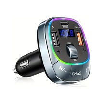 Xuweiwei Gri Laımıcaerın Araba Kablosuz 50 Adaptoru Eller Serbest Arama 8rgb Arka Aydinlatma Pd 30w Usbc Qc 30 Hizli Sarj Tum Araclar Icin Fm Verici