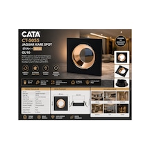 Ct-5055 Jaguar Kare Spot Siyah Rose Gu10 Hareketli Dekoratif Sıva Altı Spot Kasa