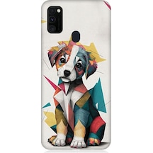 Samsung Galaxy M30s Uyumlu Sevimli Köpek Yavrusu Desenli Silikon Kılıf