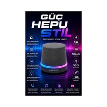 Hepu Hp-ms01g Gri Manyetik Telefon Tutuculu Kablosuz Bluetooth Hoparlör Tws Destekli