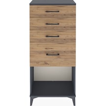 Arges Dolap 4 Çekmeceli 60x30x134 Antrasit-çam Antrasit