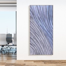 Dokulu Soyut Büyük Boy El Yapımı Yağlı Boya Tablo 94x145cm