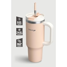 Stevig St-239 2 Moods Tuck-ın Tumbler Sızdırmaz Çelik Termos 900ml Bisque Turuncu