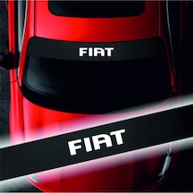 Fiat Linea İçin Uyumlu Aksesuar Oto Ön Cam Sticker Karbon Beyaz 150 20 Cm