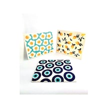 Swedish Dishcloth İsveç Bezi Renkli Desenli 3'lü Paket, Sürdürülebilir, Tekrar Kullanılabilir, Çok Renkli