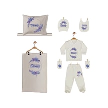 Pia Baby Gl 1915-06 İsme Özel Yastık Battaniye Zıbın Set Krem