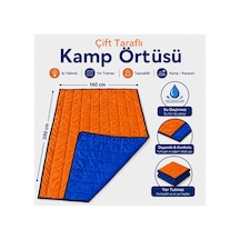 Çift Taraflı Katlanabilir Kamp Örtüsü Turuncu