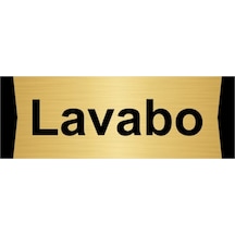 Lavabo 10x20cm Altın Renk Metal Yönlendirme Levhası