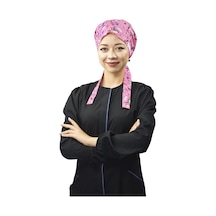 Tesettür Pembe Güzellik Desen Likralı Estetisyen Kuaför Güzellik Pembe
