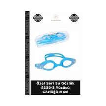 Özel Seri Su Gözlük 8130-3 Yüzücü Gözlüğü Mavi