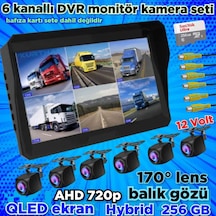 6 Ad 170 Derece Balık Gözü Lens Ahd 720p Kamera Qled 10'' Ekran
