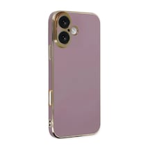 Apple Uyumlu  iPhone 16 Kılıf Volet Silikon Mor