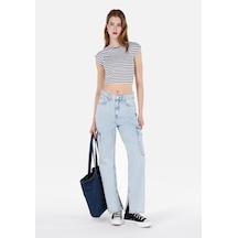 Colin's Colins Cargo Fit Yüksel Bel Daralan Paça Kadın Mavi Jean Pantolon Cl1069983 Q1.v1 Dn00214 Denim
